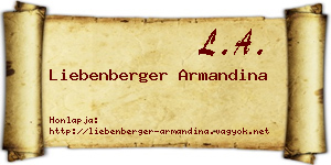 Liebenberger Armandina névjegykártya